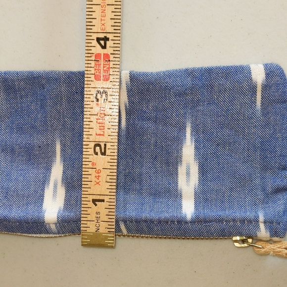 Pieced Ikat Zip Top Pencil Pouch - Picture 8 of 8